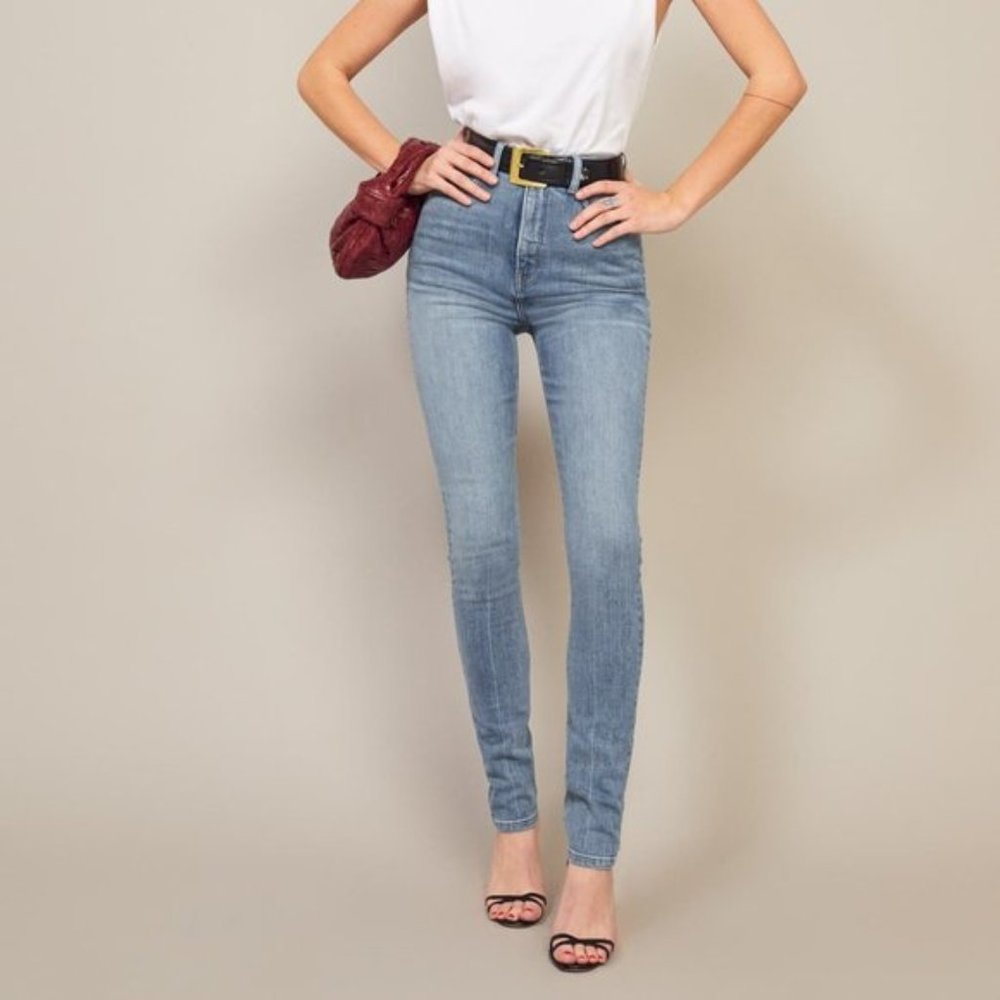 REFORMATION Ultra High and Skinny Jean - Cyprus